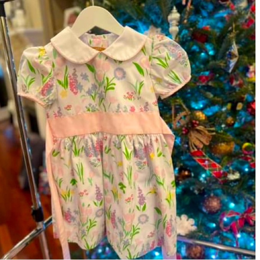 BBC dress with peter pan collar and sash